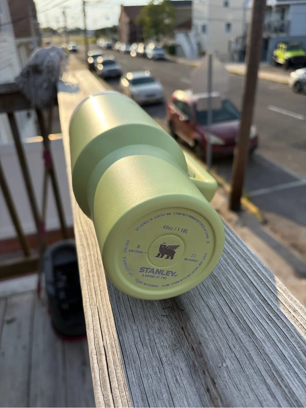 Stanley Frosted Lime Green Travel Mug